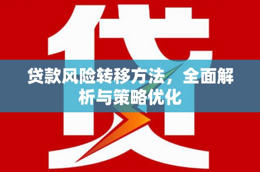 献县贷款风险转移方法，全面解析与策略优化