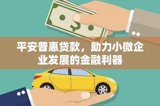 献县平安普惠贷款，助力小微企业发展的金融利器