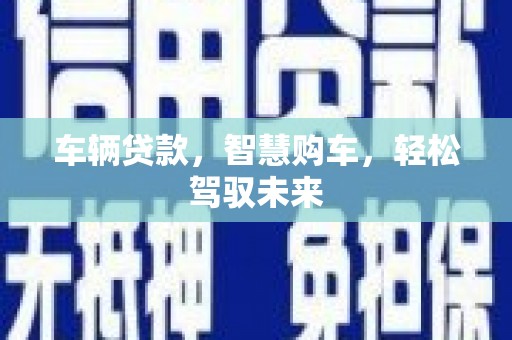 献县车辆贷款，智慧购车，轻松驾驭未来