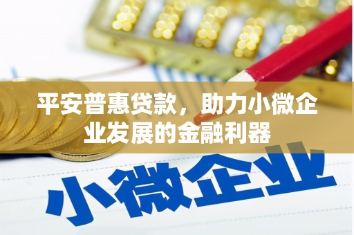 献县平安普惠贷款，助力小微企业发展的金融利器